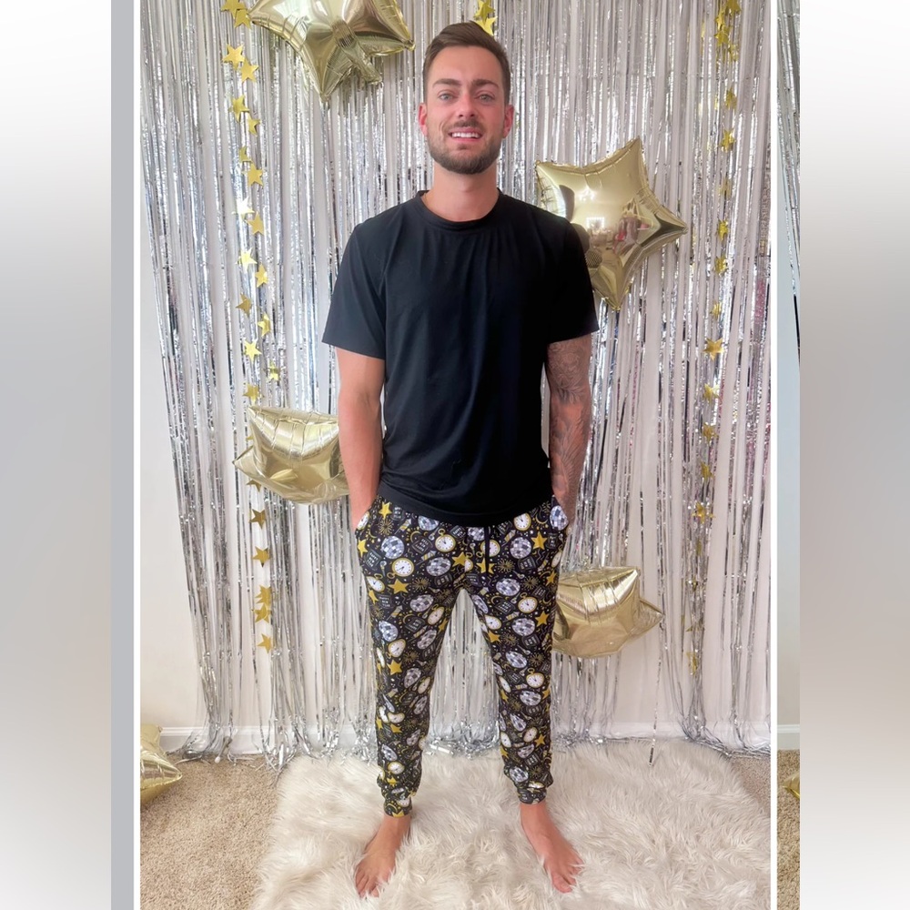 Dream Big Little Co New Year’s Eve Disco & Dreams Dream Bamboo Jogger Pant NWT